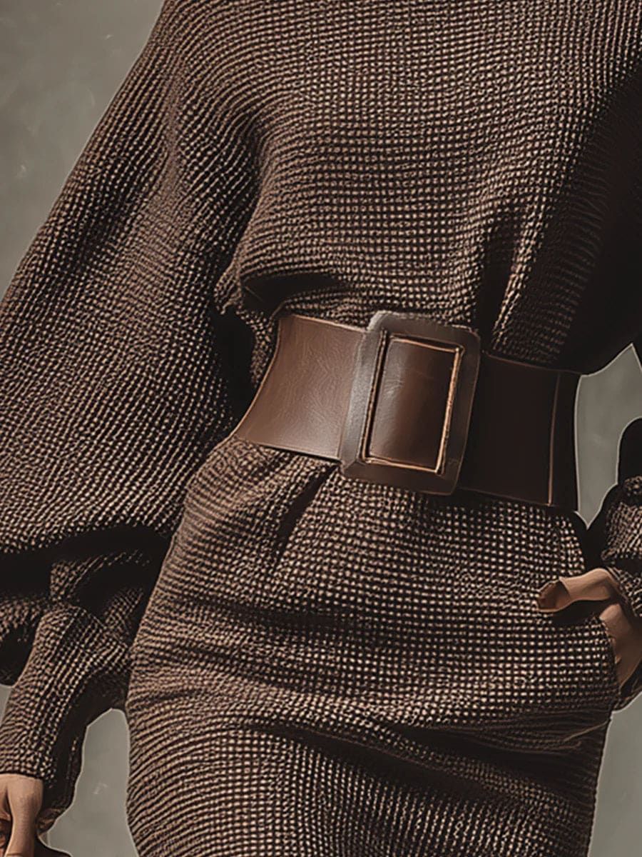 Clara | Structured Belt Knit Dress