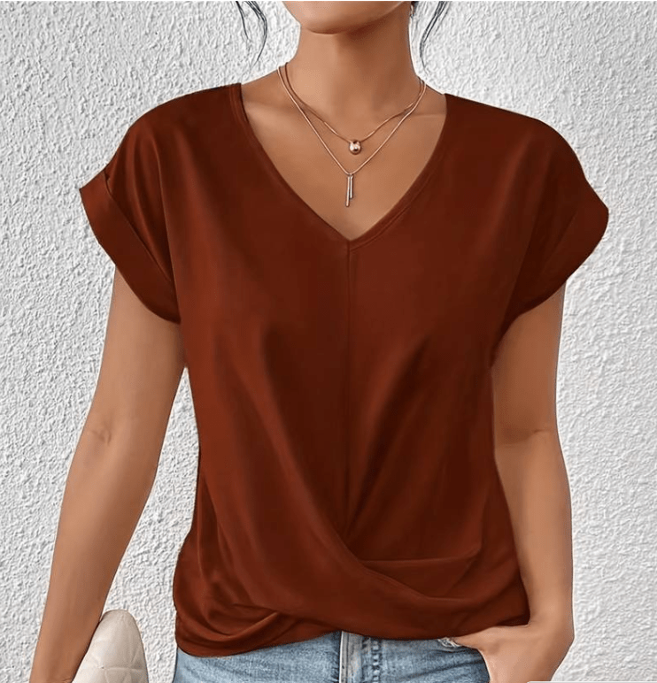 Carolyn | Tummy-Covering V-Neck Top